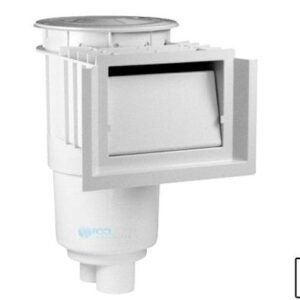 Aquastar Flow Star Standard Skimmer with Water Stop Face, Float Assembly, Basket, Lid and Adjustable Collar | White | SKR101